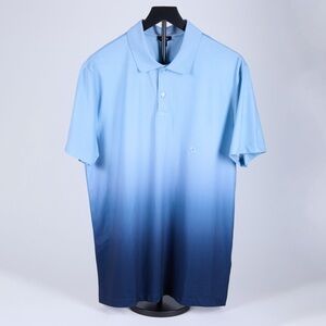 Express Light to Dark Blue Performance Polo medium